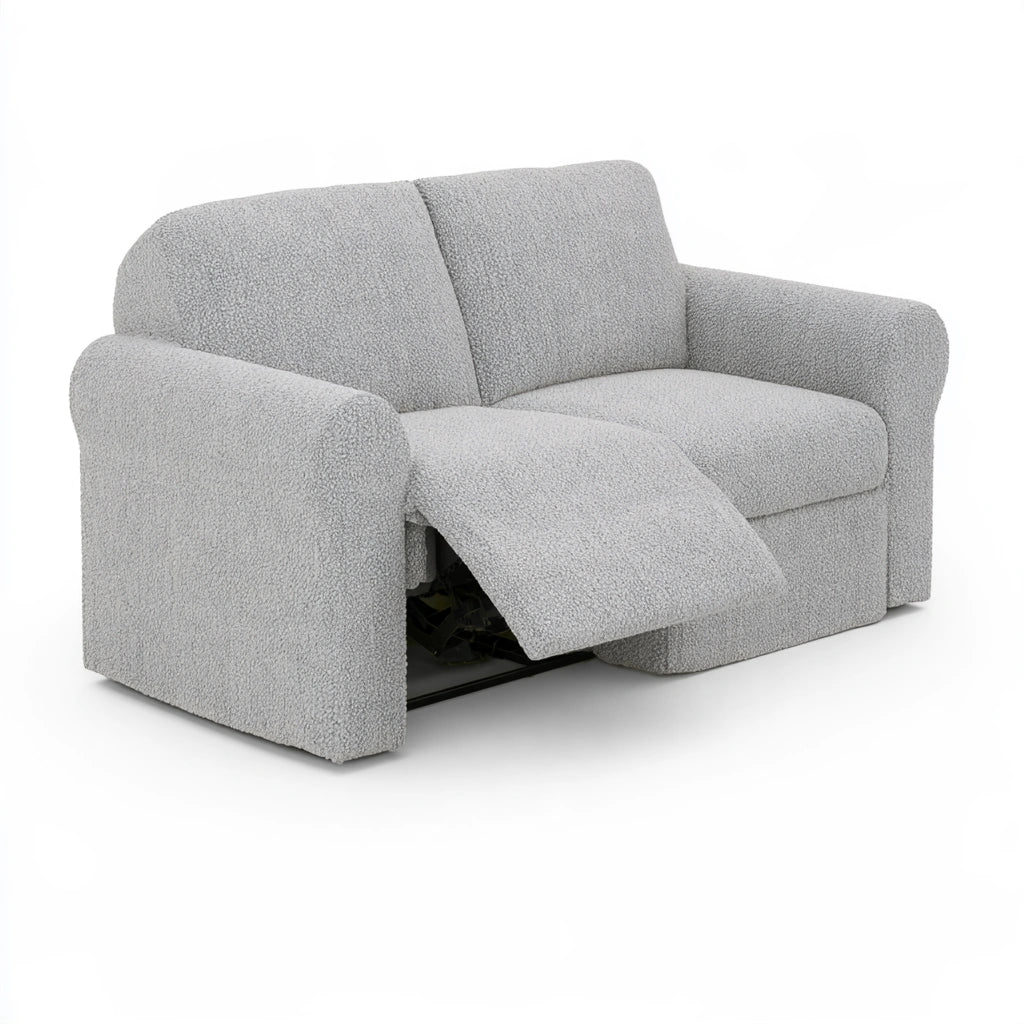 Divano reclinabile a due posti, colore grigio